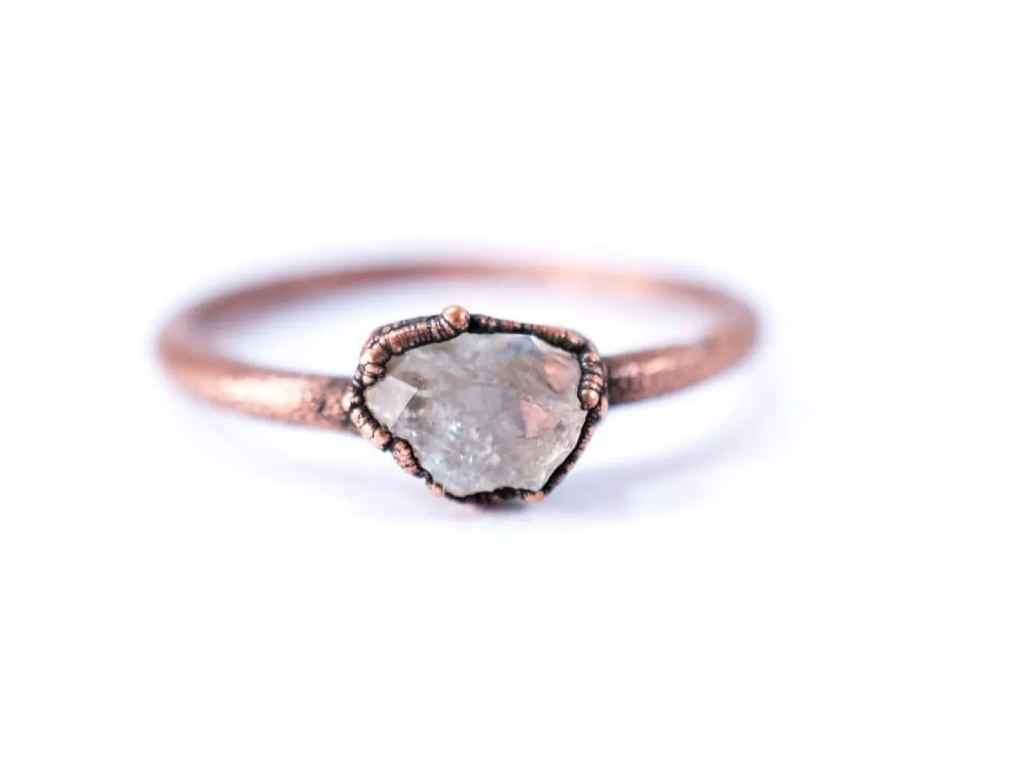 SALE Raw Topaz ring | Topaz crystal ring