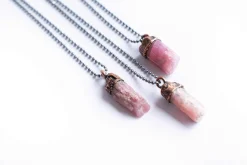 SALE Raw tourmaline necklace | Pink tourmaline necklace