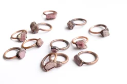 SALE Raw tourmaline ring | Pink tourmaline crystal ring