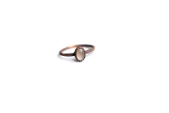 SALE Rose Quartz ring | Simple stone stacking ring