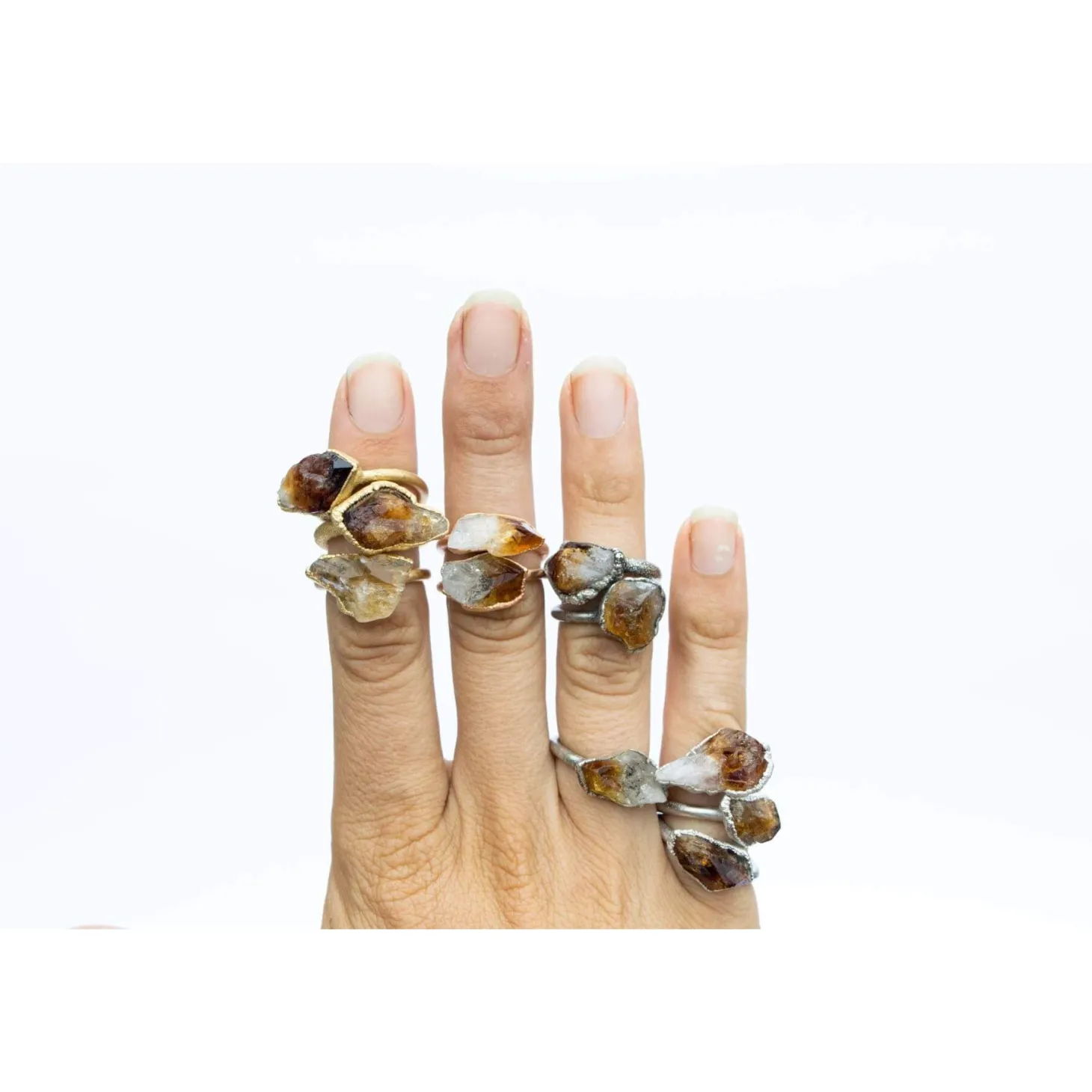 SALE Rough Citrine ring | Natural citrine ring