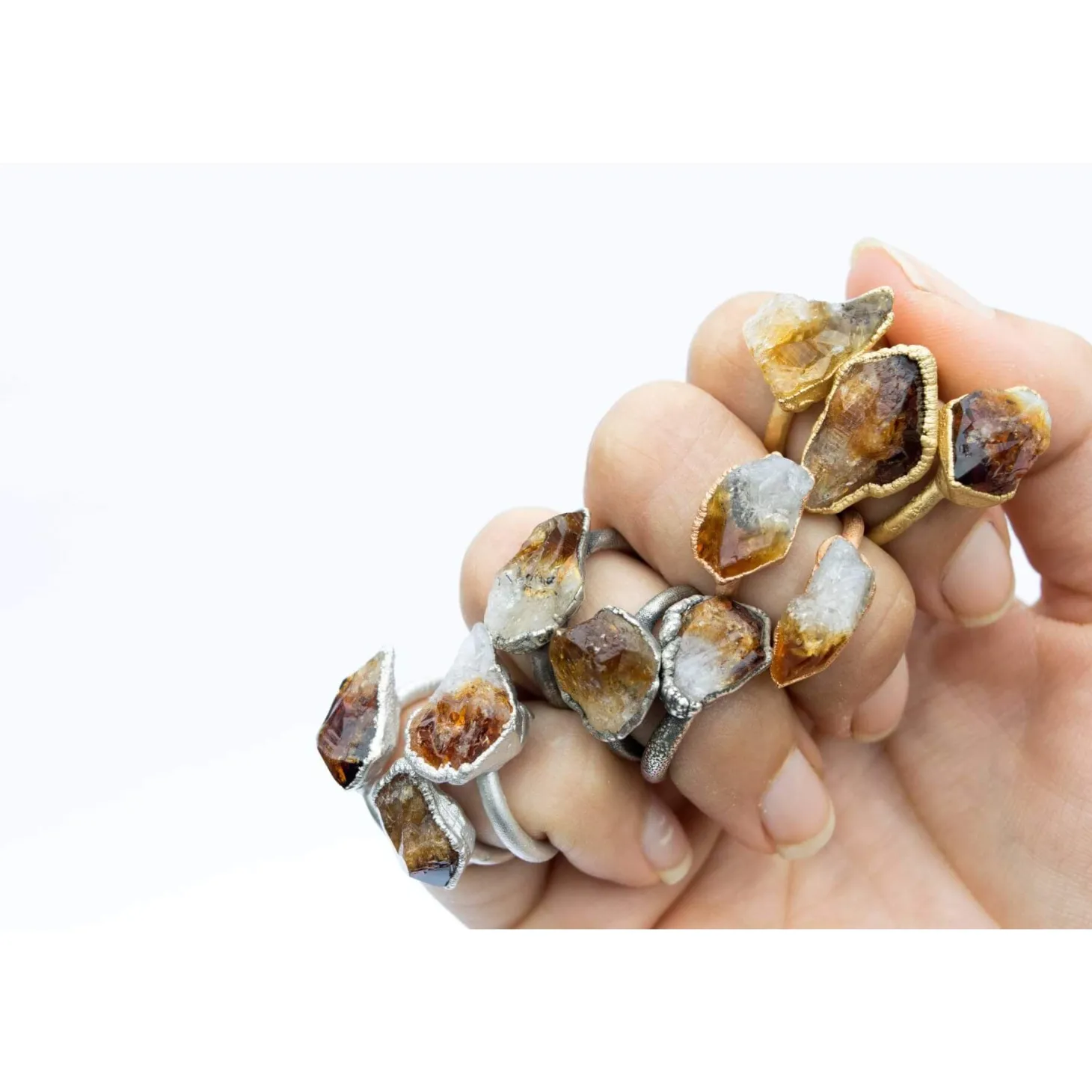 SALE Rough Citrine ring | Natural citrine ring