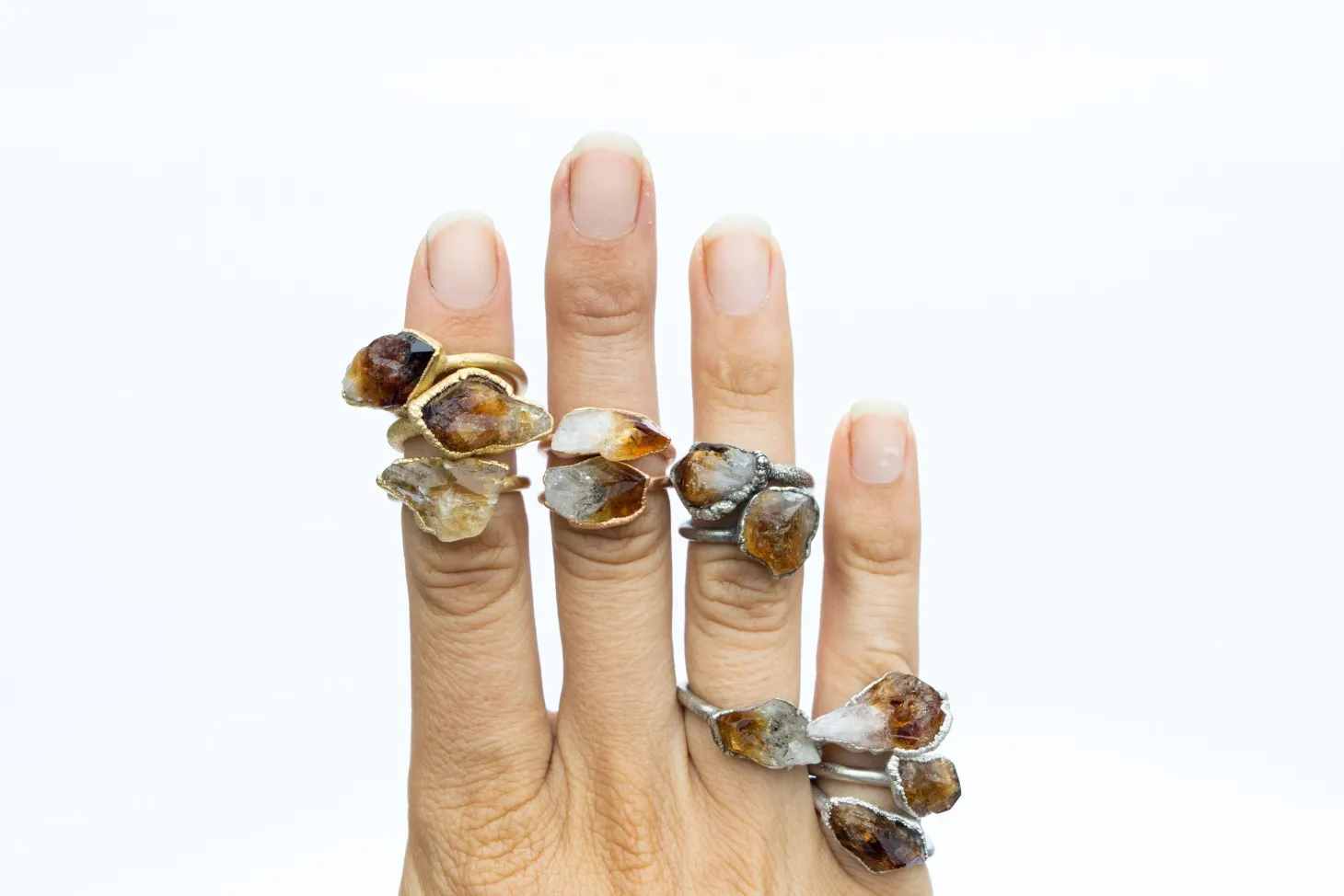 SALE Rough Citrine ring | Natural citrine ring