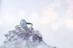 SALE Silver Moonstone ring | June Birthstone Ring