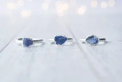 SALE Silver Tanzanite ring | Stone stacking ring