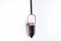 SALE Smokey quartz crystal necklace | Smokey rock crystal jewelry