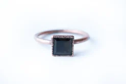SALE Smokey Quartz ring | Organic stone stacking ring