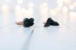 SALE Tektite ring | Raw Tektite stacking ring