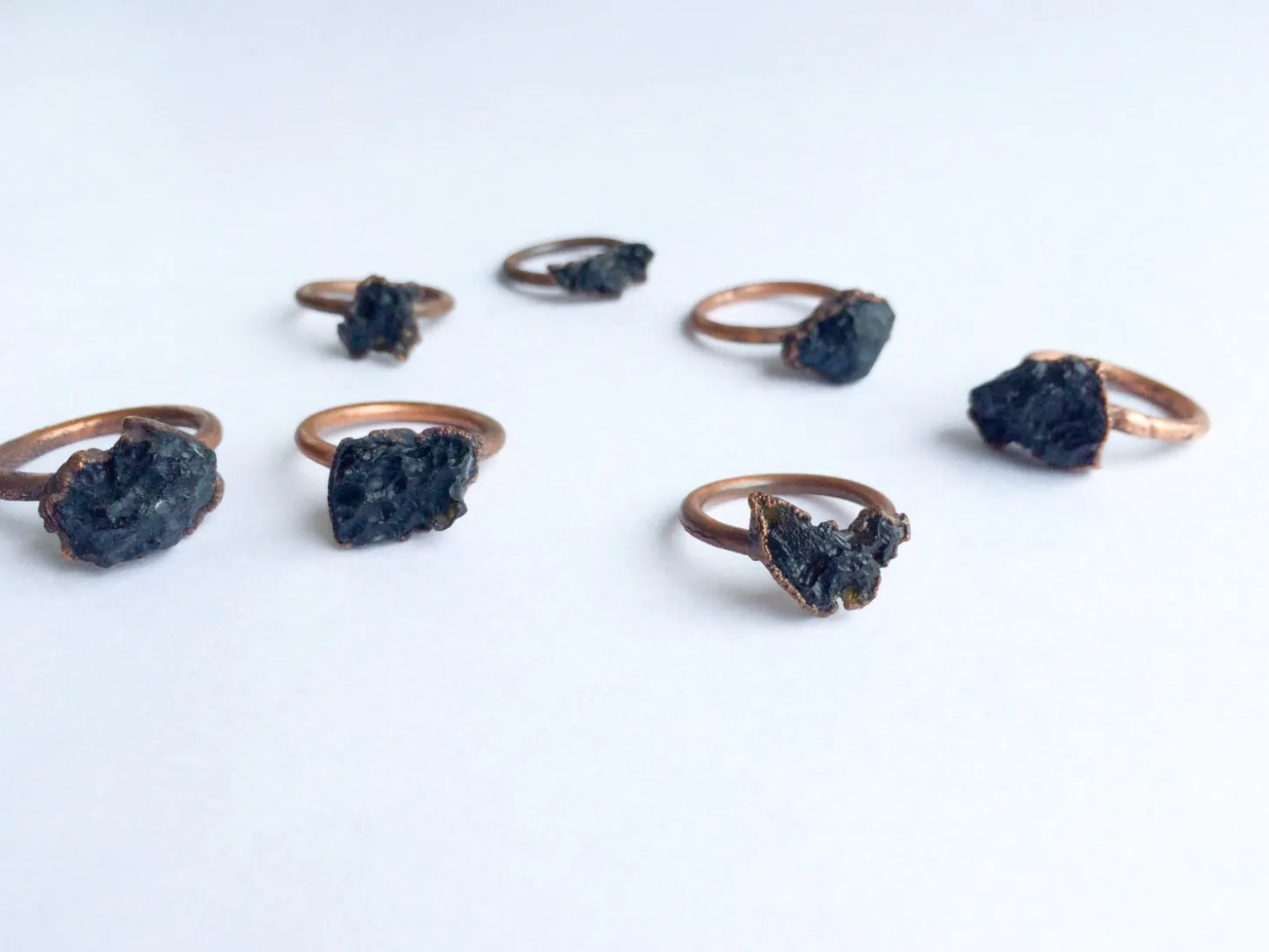 SALE Tektite ring | Raw Tektite stacking ring