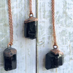 SALE Tourmaline crystal necklace | Raw tourmaline necklace