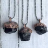 SALE tourmaline necklace | Black tourmaline sterling silver crystal necklace