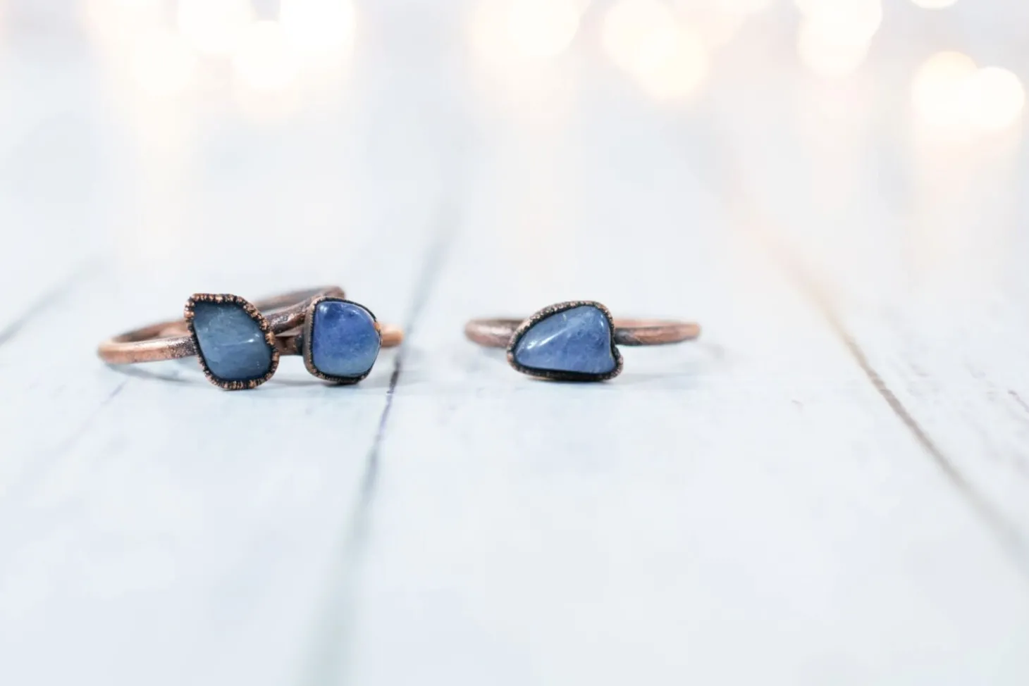SALE Tumbled tanzanite ring | Stone stacking ring