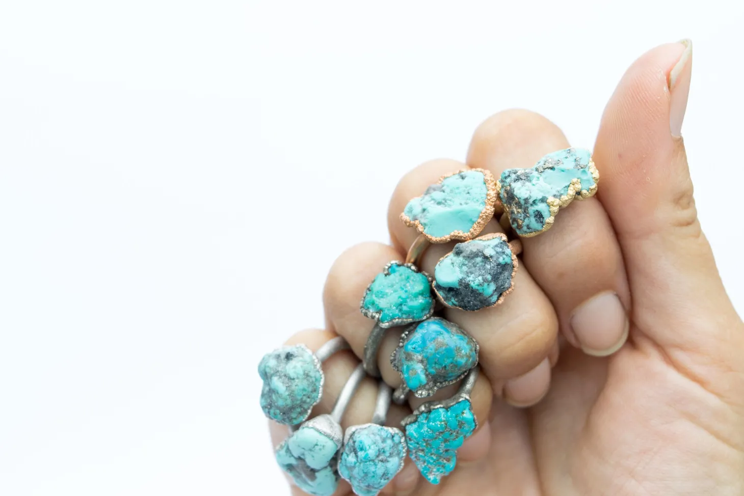 SALE Turquoise nugget ring | Raw turquoise stacking ring