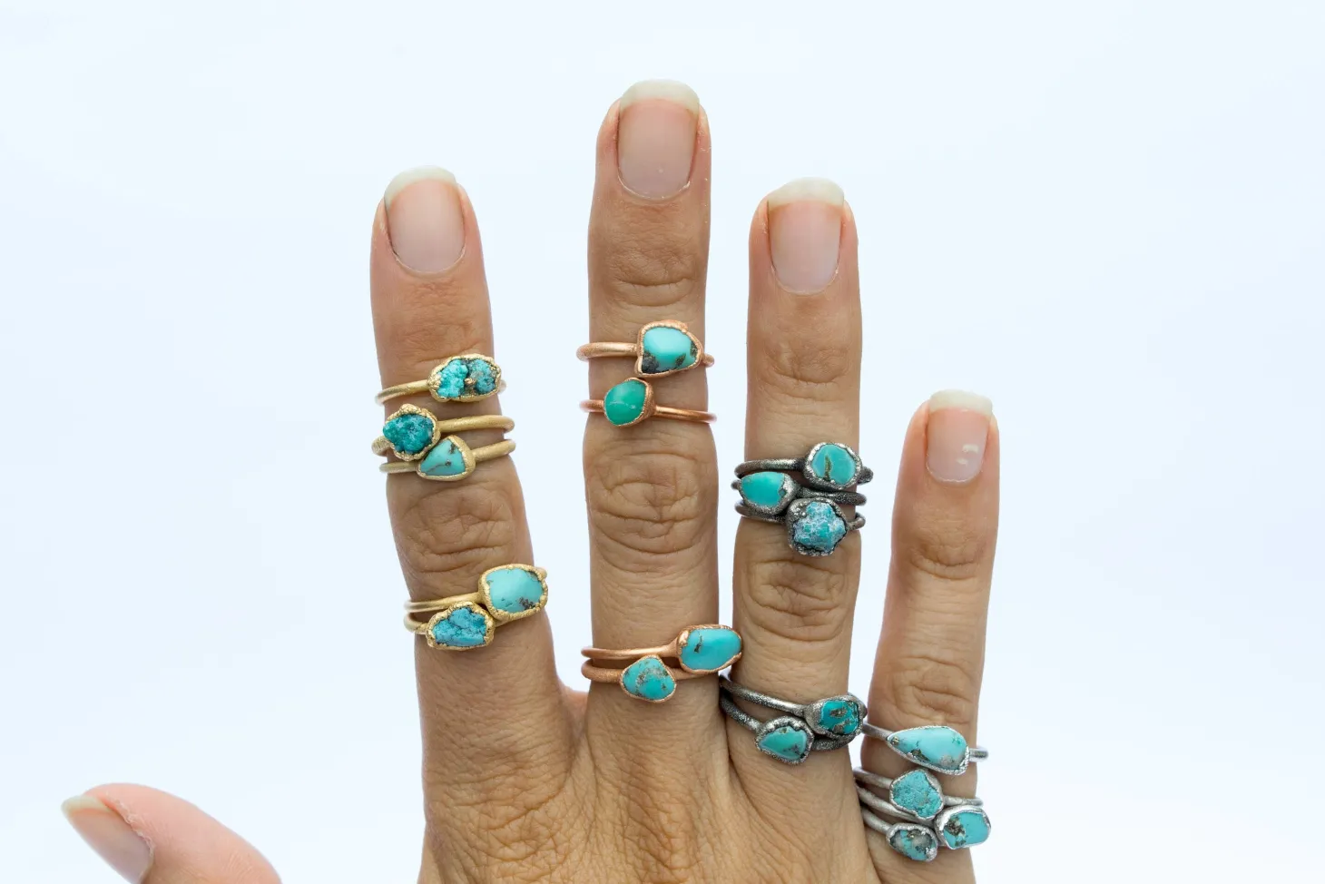 SALE Turquoise nugget ring | Raw turquoise stacking ring