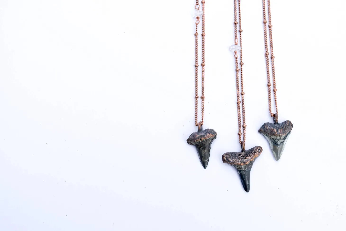 Shark's tooth pendant | Electroformed copper shark tooth pendant