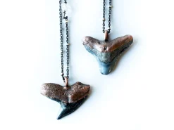 Shark's tooth pendant | Electroformed copper shark tooth pendant