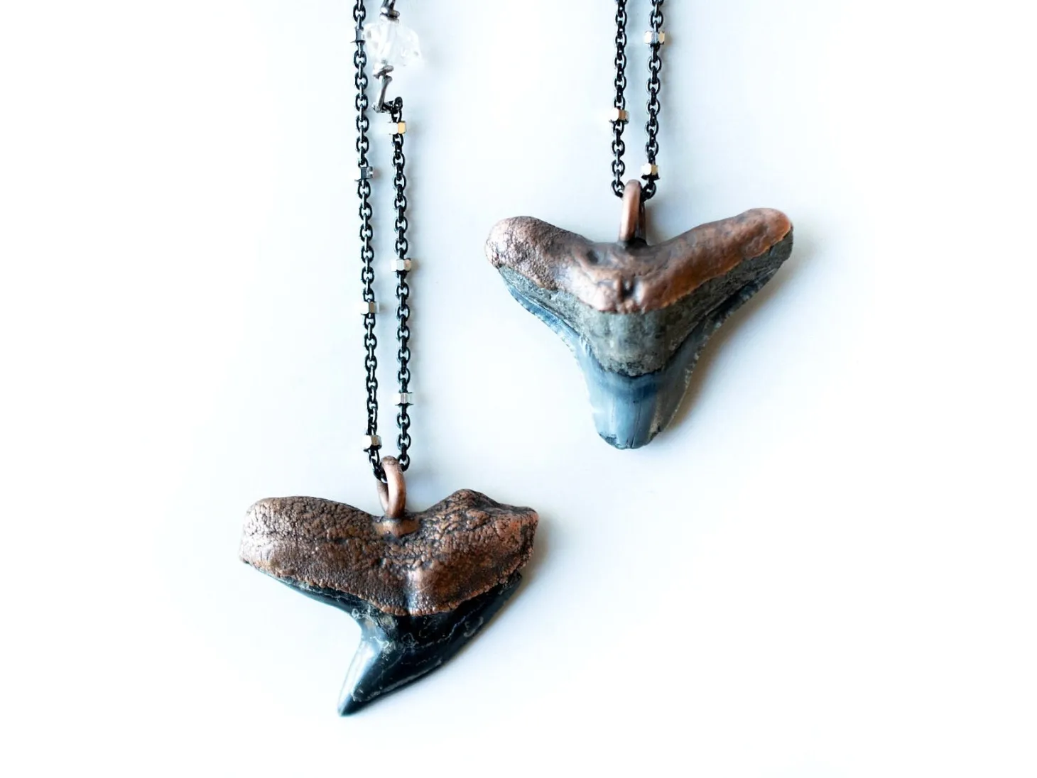 Shark's tooth pendant | Electroformed copper shark tooth pendant
