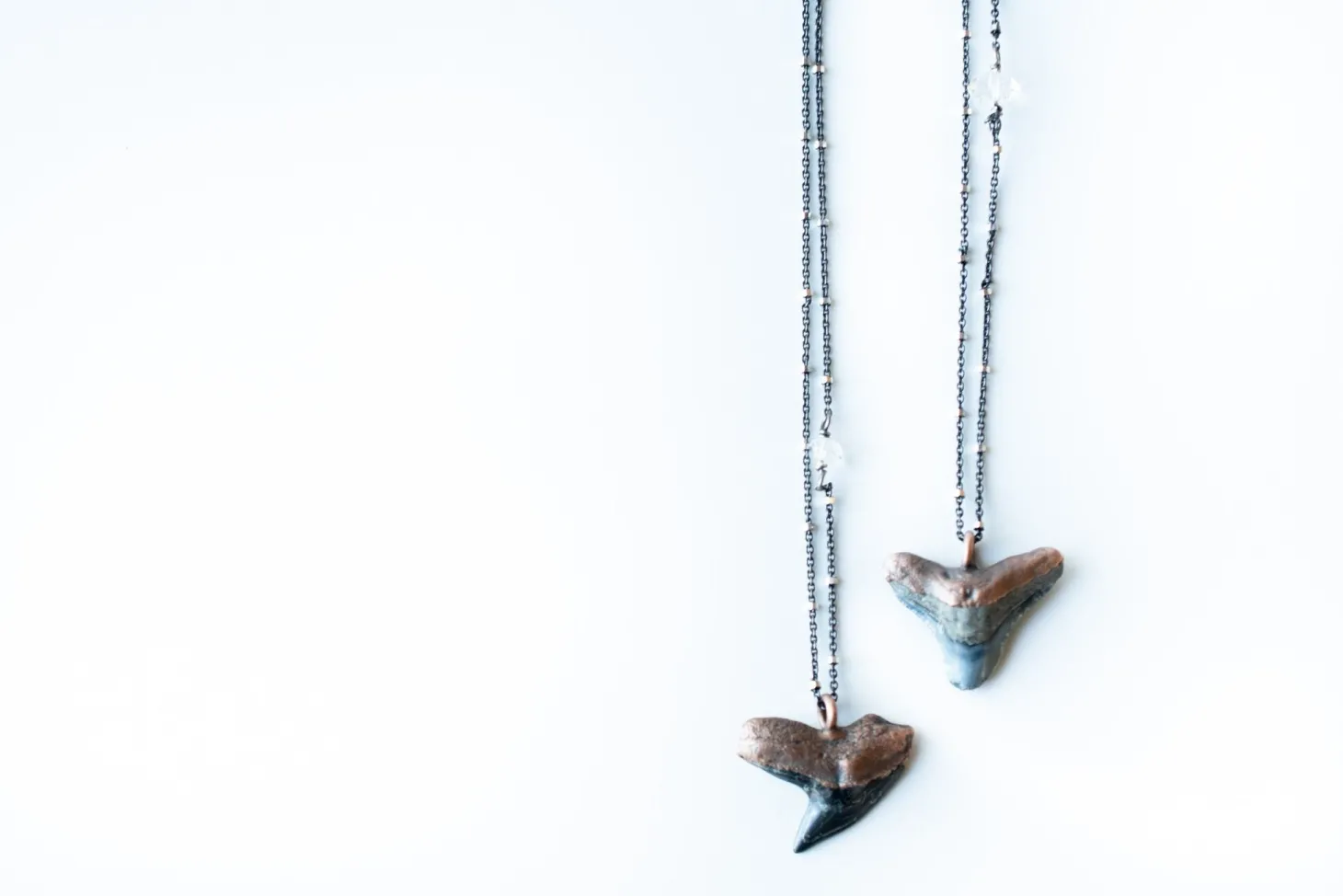 Shark's tooth pendant | Electroformed copper shark tooth pendant
