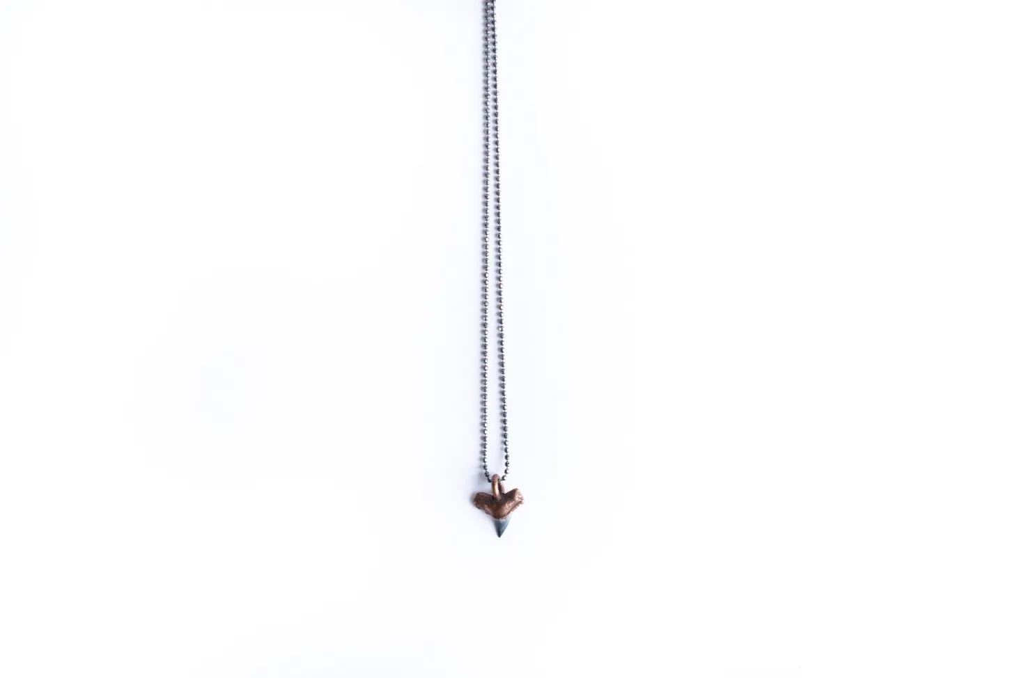 Sharks tooth pendant | Electroformed copper shark tooth pendant