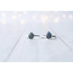 Silver Labradorite feldspar ring | Silver Labradorite Ring