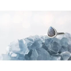 Silver Labradorite feldspar ring | Silver Labradorite Ring