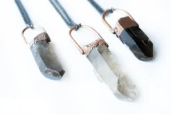 Smokey Quartz crystal necklace | Electroformed crystal necklace