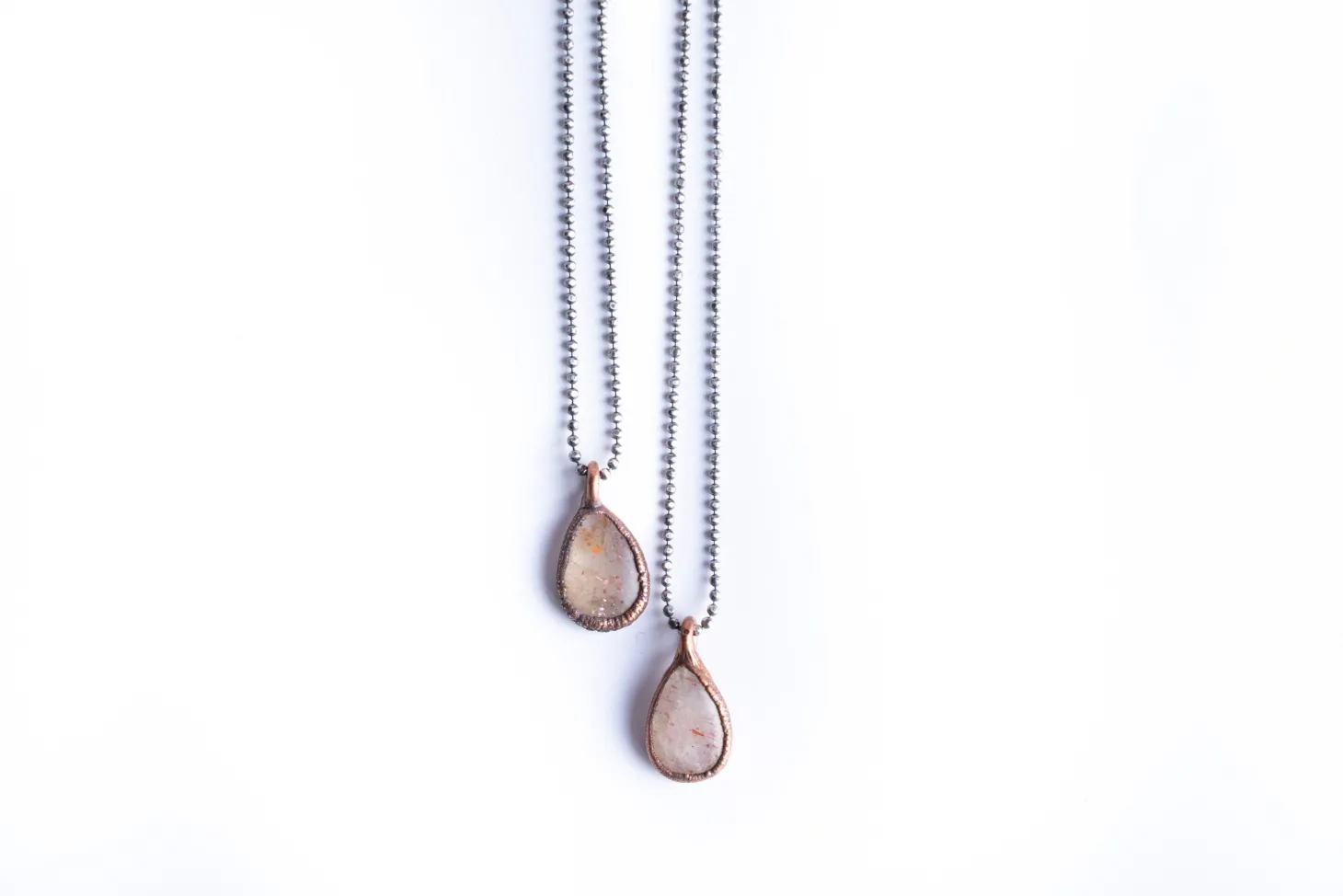 Sunstone necklace | Faceted sunstone necklace