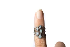 Teardrop opal ring | Rough opal ring