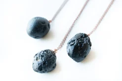 Tektite crystal necklace | Raw authentic tektite jewelry