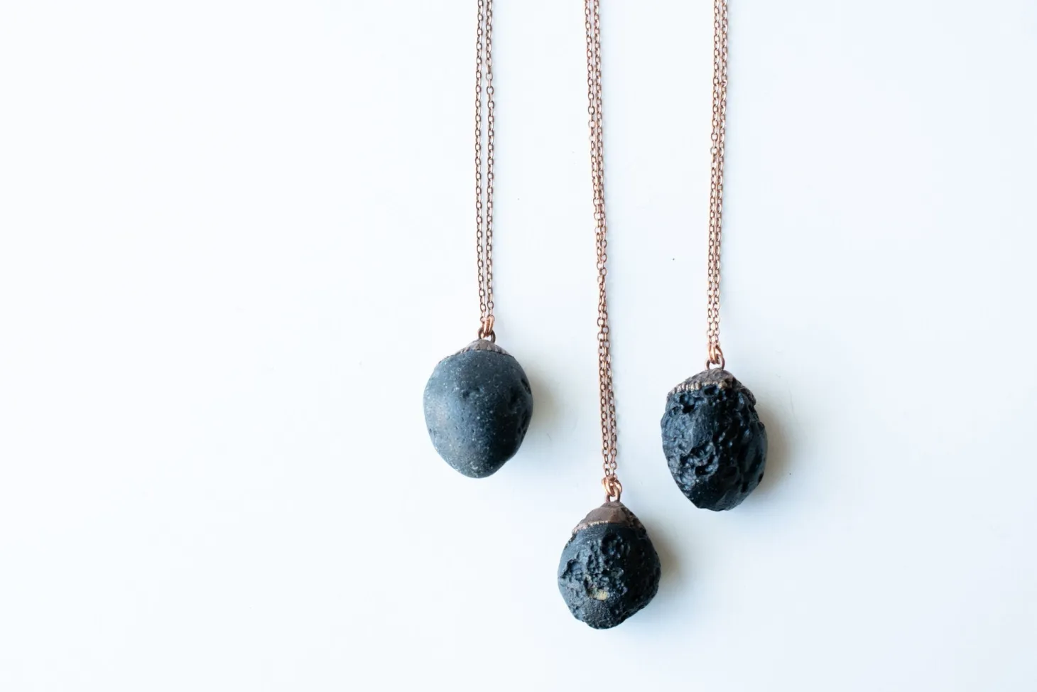 Tektite crystal necklace | Raw authentic tektite jewelry