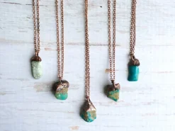 Turquoise nugget necklace | Raw turquoise jewelry