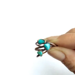 Turquoise nugget ring | Raw turquoise stacking ring