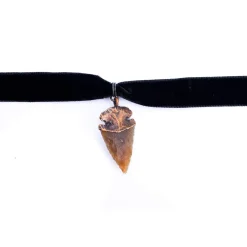 Velvet arrowhead necklace | Raw crystal jewelry | Velvet crystal choker