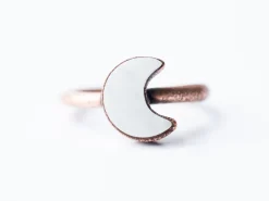 White Quartz ring | Simple stone stacking ring